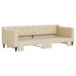 vidaXL Divano Letto con Letto Estraibile Crema 80x200 cm Tessuto