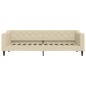 vidaXL Divano Letto con Letto Estraibile Crema 80x200 cm Tessuto