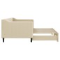 vidaXL Divano Letto con Letto Estraibile Crema 80x200 cm Tessuto