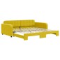 vidaXL Divano Letto con Letto Estraibile Giallo 100x200 cm in Velluto vidaXL Divano Letto con Letto Estraibile Giallo 100x200 cm in Velluto