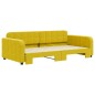 vidaXL Divano Letto con Letto Estraibile Giallo 100x200 cm in Velluto vidaXL Divano Letto con Letto Estraibile Giallo 100x200 cm in Velluto