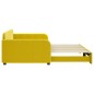 vidaXL Divano Letto con Letto Estraibile Giallo 100x200 cm in Velluto vidaXL Divano Letto con Letto Estraibile Giallo 100x200 cm in Velluto