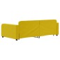 vidaXL Divano Letto con Letto Estraibile Giallo 100x200 cm in Velluto vidaXL Divano Letto con Letto Estraibile Giallo 100x200 cm in Velluto