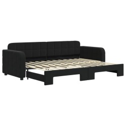 vidaXL Divano Letto con Letto Estraibile Nero 80x200 cm in Velluto