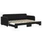 vidaXL Divano Letto con Letto Estraibile Nero 80x200 cm in Velluto