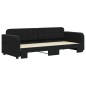vidaXL Divano Letto con Letto Estraibile Nero 80x200 cm in Velluto