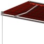 Tenda Retrattile Automatica con Palo 400x300 cm Arancio Marrone Tenda Retrattile Automatica con Palo 400x300 cm Arancio Marrone