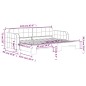 vidaXL Divano Letto con Letto Estraibile Nero 80x200 cm in Velluto