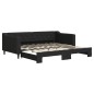 vidaXL Divano Letto con Letto Estraibile Nero 90x190 cm in Tessuto vidaXL Divano Letto con Letto Estraibile Nero 90x190 cm in Tessuto