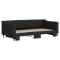 vidaXL Divano Letto con Letto Estraibile Nero 90x190 cm in Tessuto vidaXL Divano Letto con Letto Estraibile Nero 90x190 cm in Tessuto