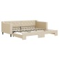 vidaXL Divano Letto con Letto Estraibile Crema 90x200 cm in Tessuto vidaXL Divano Letto con Letto Estraibile Crema 90x200 cm in Tessuto