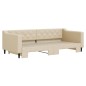 vidaXL Divano Letto con Letto Estraibile Crema 90x200 cm in Tessuto vidaXL Divano Letto con Letto Estraibile Crema 90x200 cm in Tessuto