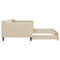 vidaXL Divano Letto con Letto Estraibile Crema 90x200 cm in Tessuto vidaXL Divano Letto con Letto Estraibile Crema 90x200 cm in Tessuto