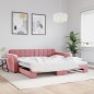 vidaXL Divano Letto con Letto Estraibile Rosa 100x200 cm in Velluto vidaXL Divano Letto con Letto Estraibile Rosa 100x200 cm in Velluto