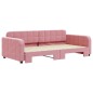 vidaXL Divano Letto con Letto Estraibile Rosa 100x200 cm in Velluto vidaXL Divano Letto con Letto Estraibile Rosa 100x200 cm in Velluto