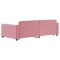 vidaXL Divano Letto con Letto Estraibile Rosa 100x200 cm in Velluto vidaXL Divano Letto con Letto Estraibile Rosa 100x200 cm in Velluto