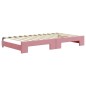 vidaXL Divano Letto con Letto Estraibile Rosa 100x200 cm in Velluto vidaXL Divano Letto con Letto Estraibile Rosa 100x200 cm in Velluto