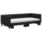 vidaXL Divano Letto Estraibile con Materassi Nero 90x200 cm in Tessuto vidaXL Divano Letto Estraibile con Materassi Nero 90x200 cm in Tessuto