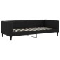 vidaXL Divano Letto Estraibile con Materassi Nero 90x200 cm in Tessuto vidaXL Divano Letto Estraibile con Materassi Nero 90x200 cm in Tessuto