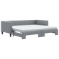 vidaXL Divano Letto Estraibile Materassi Grigio Chiaro 90x200 Tessuto