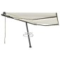 Tenda Automatica con Sensore Vento e LED 400x300 cm Crema Tenda Automatica con Sensore Vento e LED 400x300 cm Crema