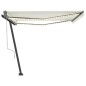 Tenda Automatica con Sensore Vento e LED 400x300 cm Crema Tenda Automatica con Sensore Vento e LED 400x300 cm Crema