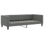 vidaXL Divano Letto Estraibile Materassi Grigio Scuro 90x200cm Tessuto vidaXL Divano Letto Estraibile Materassi Grigio Scuro 90x200cm Tessuto
