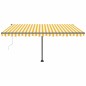 Tenda Automatica con Sensore Vento LED 400x300 cm Gialla Bianca