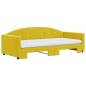 vidaXL Divano Letto Estraibile con Materassi Giallo 90x200 cm Velluto vidaXL Divano Letto Estraibile con Materassi Giallo 90x200 cm Velluto