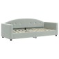 vidaXL Divano Letto Estraibile Materassi Grigio Chiaro 80x200 Velluto vidaXL Divano Letto Estraibile Materassi Grigio Chiaro 80x200 Velluto