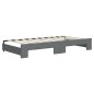 vidaXL Divano Letto Estraibile Materassi Grigio Scuro 90x190cm Tessuto
