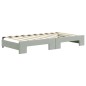 vidaXL Divano Letto Estraibile Materassi Grigio Chiaro 90x190 Velluto