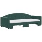 vidaXL Divano Letto Estraibile Materassi Verde Scuro 80x200 Velluto vidaXL Divano Letto Estraibile Materassi Verde Scuro 80x200 Velluto