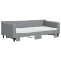 vidaXL Divano Letto Estraibile Materassi Grigio Chiaro 90x190 Tessuto