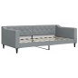 vidaXL Divano Letto Estraibile Materassi Grigio Chiaro 90x190 Tessuto
