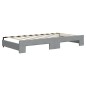 vidaXL Divano Letto Estraibile Materassi Grigio Chiaro 90x190 Tessuto