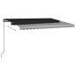 Tenda Automatica con Sensore Vento e LED 400x300 cm Antracite Tenda Automatica con Sensore Vento e LED 400x300 cm Antracite