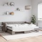 vidaXL Divano Letto Estraibile con Materassi Tortora 90x200 cm Tessuto vidaXL Divano Letto Estraibile con Materassi Tortora 90x200 cm Tessuto