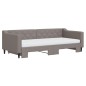 vidaXL Divano Letto Estraibile con Materassi Tortora 90x200 cm Tessuto vidaXL Divano Letto Estraibile con Materassi Tortora 90x200 cm Tessuto