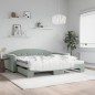 vidaXL Divano Letto Estraibile Materassi Grigio Chiaro 100x200 Velluto vidaXL Divano Letto Estraibile Materassi Grigio Chiaro 100x200 Velluto