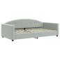 vidaXL Divano Letto Estraibile Materassi Grigio Chiaro 100x200 Velluto vidaXL Divano Letto Estraibile Materassi Grigio Chiaro 100x200 Velluto