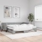 vidaXL Divano Letto Estraibile Materassi Grigio Chiaro 100x200 Tessuto vidaXL Divano Letto Estraibile Materassi Grigio Chiaro 100x200 Tessuto