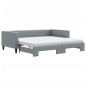 vidaXL Divano Letto Estraibile Materassi Grigio Chiaro 100x200 Tessuto vidaXL Divano Letto Estraibile Materassi Grigio Chiaro 100x200 Tessuto