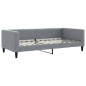 vidaXL Divano Letto Estraibile Materassi Grigio Chiaro 100x200 Tessuto vidaXL Divano Letto Estraibile Materassi Grigio Chiaro 100x200 Tessuto