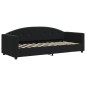 vidaXL Divano Letto Estraibile con Materassi Nero 80x200 cm Velluto vidaXL Divano Letto Estraibile con Materassi Nero 80x200 cm Velluto