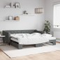 vidaXL Divano Letto Estraibile Materassi Grigio Scuro 100x200 Tessuto vidaXL Divano Letto Estraibile Materassi Grigio Scuro 100x200 Tessuto