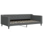 vidaXL Divano Letto Estraibile Materassi Grigio Scuro 100x200 Tessuto vidaXL Divano Letto Estraibile Materassi Grigio Scuro 100x200 Tessuto
