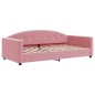 vidaXL Divano Letto Estraibile con Materassi Rosa 100x200 cm Velluto