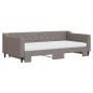 vidaXL Divano Letto Estraibile con Materassi Tortora 100x200cm Tessuto vidaXL Divano Letto Estraibile con Materassi Tortora 100x200cm Tessuto