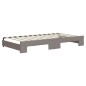 vidaXL Divano Letto Estraibile con Materassi Tortora 100x200cm Tessuto vidaXL Divano Letto Estraibile con Materassi Tortora 100x200cm Tessuto